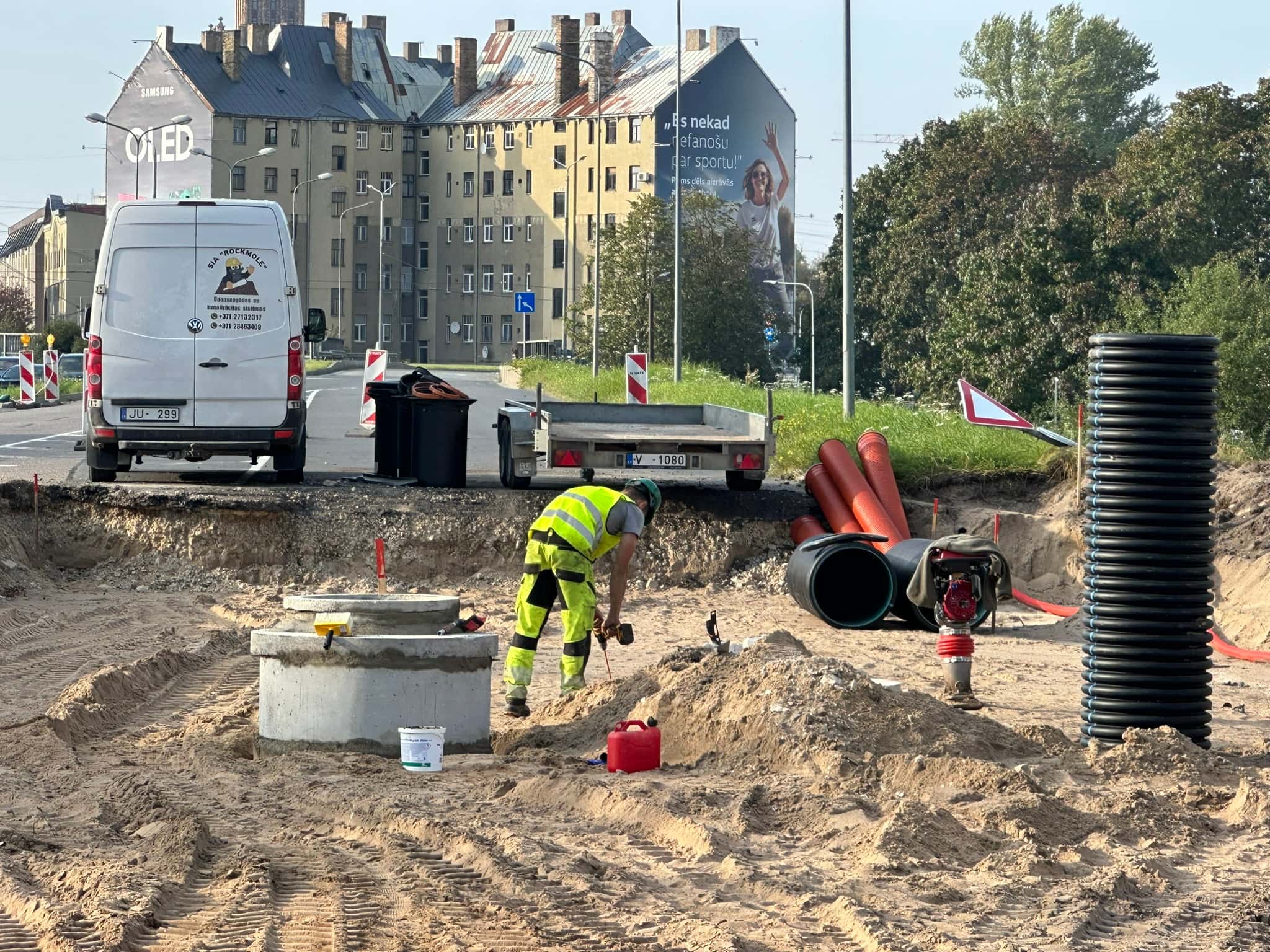 Grodu kanalizācijas izbūves darbi objektā